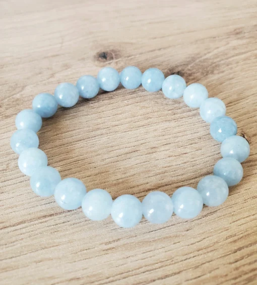🌊 Bracelet en Aigue-Marine Magnifique – Clarté et Sérénité – Image 3