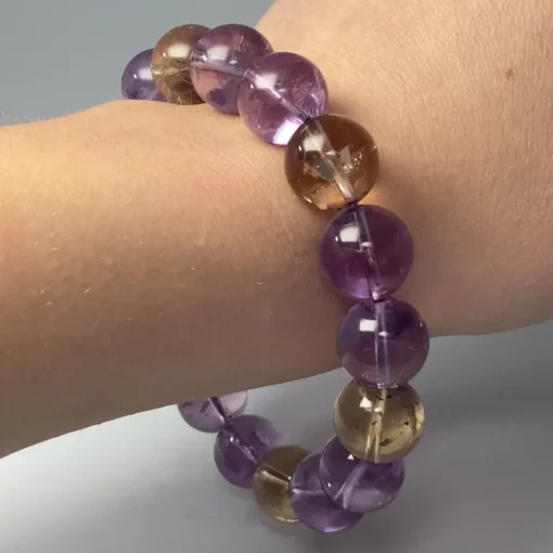 bracelet en ammolite multicolore – bijou énergétique fossile