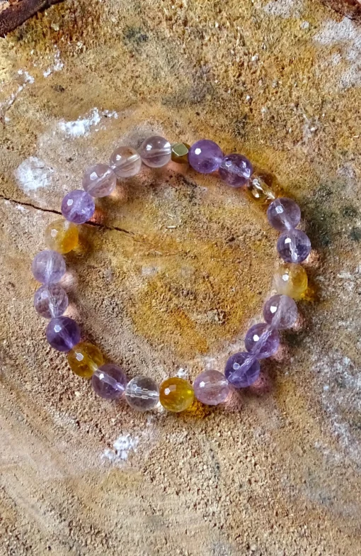 💎 Bracelet en Amétrine Élégant – Équilibre Mental & Créativité | African Craft – Image 2