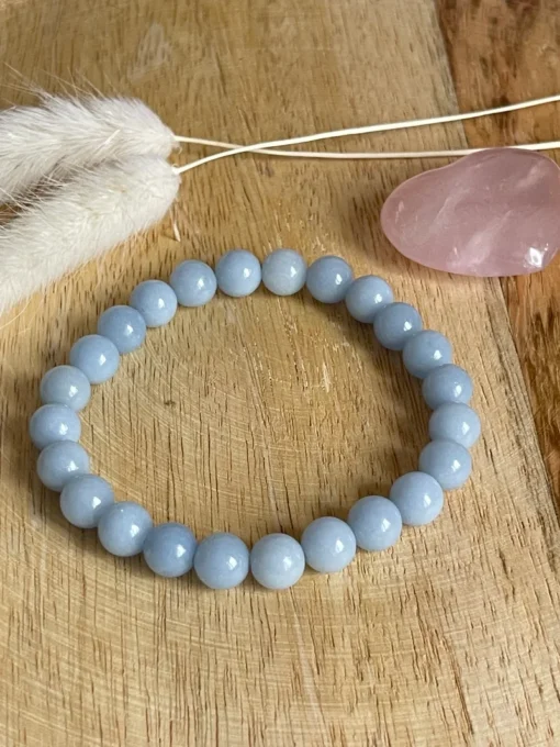 💙 Bracelet en Angélite Magnifique – Sérénité et Connexion Spirituelle – Image 6