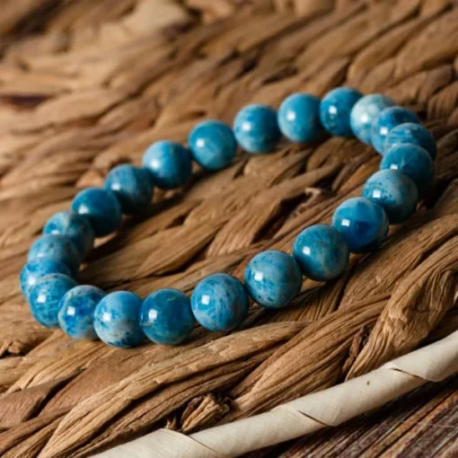 🔵 Bracelet en Apatite Magnifique – Créativité et Expression – Image 4