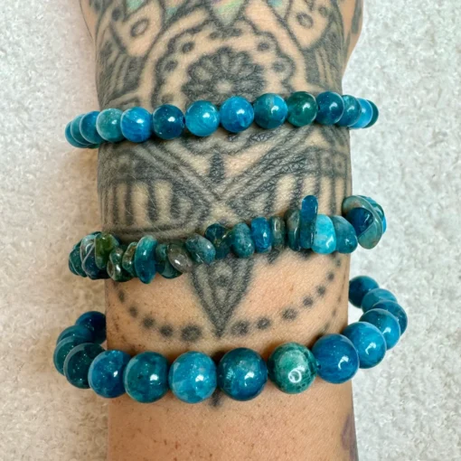 🔵 Bracelet en Apatite Magnifique – Créativité et Expression – Image 3