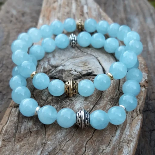 🌊 Bracelet en Aigue-Marine Magnifique – Clarté et Sérénité – Image 2